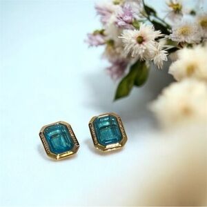🆕 BOMB PARTY - “Let Your Spirit Soar” - Blue Topaz - Gemstone Earrings - Gold